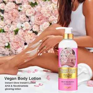 AILKE Vegan AHA + Niacinamide Brightening Body Lotion – Hydrating Radiance Cream